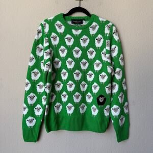 Traditional Craft Heritage Green Irish Sheep Sweater Size XS